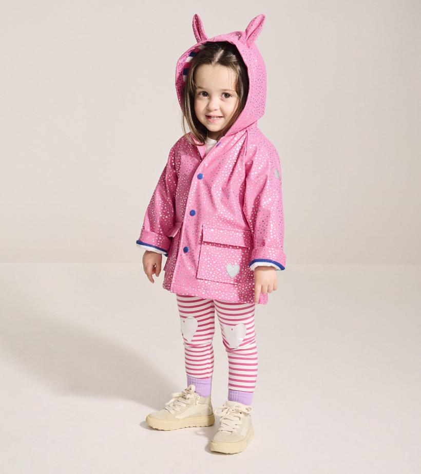 Baby &amp; Toddler Baby &amp; Toddler Girls Glitter Hearts Button-Up Rain Jacket | Hatley Rainwear