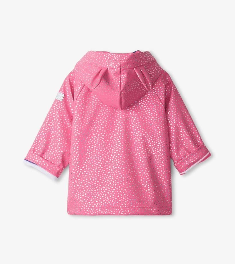 Baby &amp; Toddler Baby &amp; Toddler Girls Glitter Hearts Button-Up Rain Jacket | Hatley Rainwear