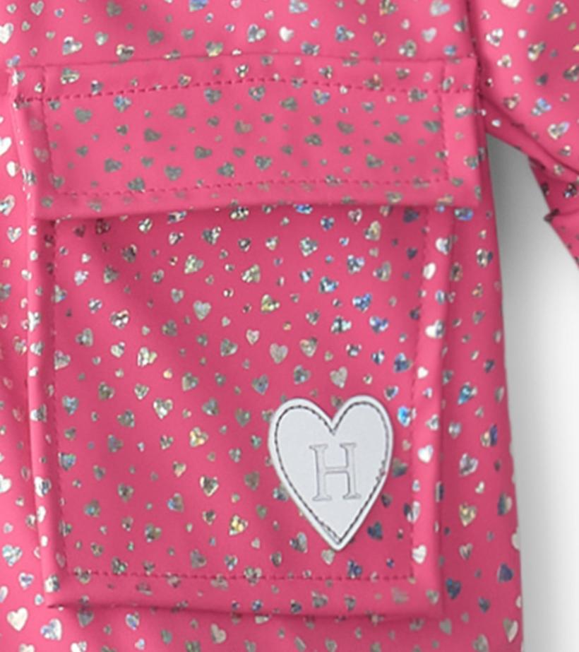 Baby &amp; Toddler Baby &amp; Toddler Girls Glitter Hearts Button-Up Rain Jacket | Hatley Rainwear