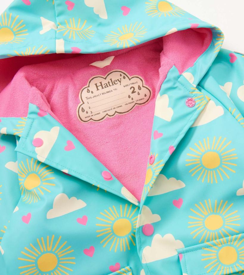 Baby &amp; Toddler Baby &amp; Toddler Girls Happy Skies Button-Up Rain Jacket | Hatley Rainwear