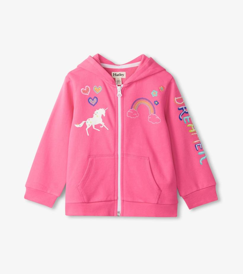 Baby &amp; Toddler Baby &amp; Toddler Girls Pink Love Everywhere Hoodie | Hatley Sweaters