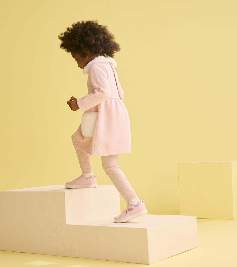 Baby &amp; Toddler Baby &amp; Toddler Girls Rose Elegance Herringbone Fur Trim Dress | Hatley Dresses