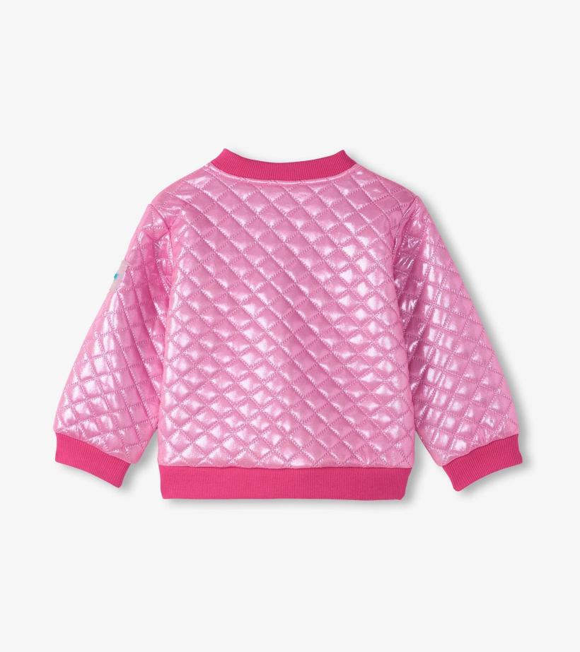 Baby &amp; Toddler Baby &amp; Toddler Girls Rose Violet Metallic Bomber Jacket | Hatley Sweaters
