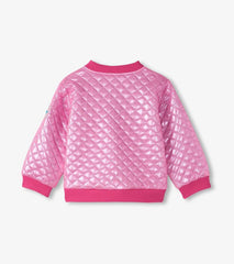 Baby &amp; Toddler Baby &amp; Toddler Girls Rose Violet Metallic Bomber Jacket | Hatley Sweaters
