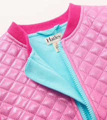 Baby &amp; Toddler Baby &amp; Toddler Girls Rose Violet Metallic Bomber Jacket | Hatley Sweaters