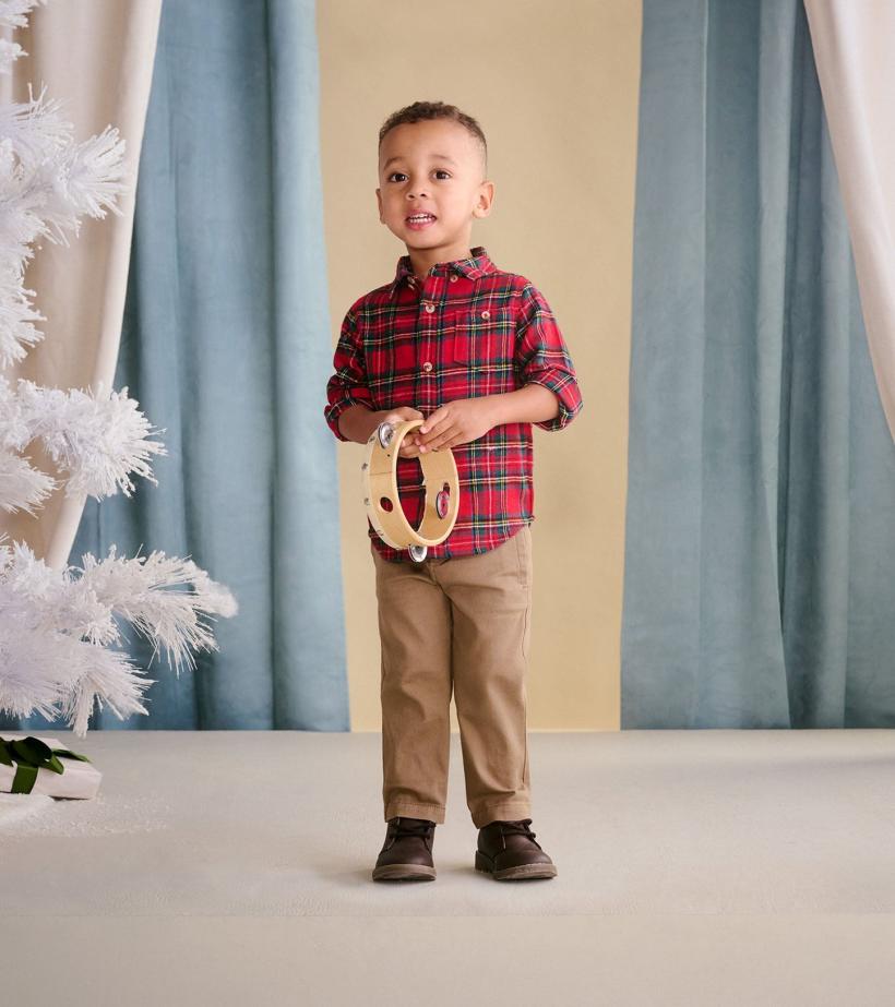 Baby &amp; Toddler Baby &amp; Toddler Red Plaid Button Down Shirt | Hatley Tops