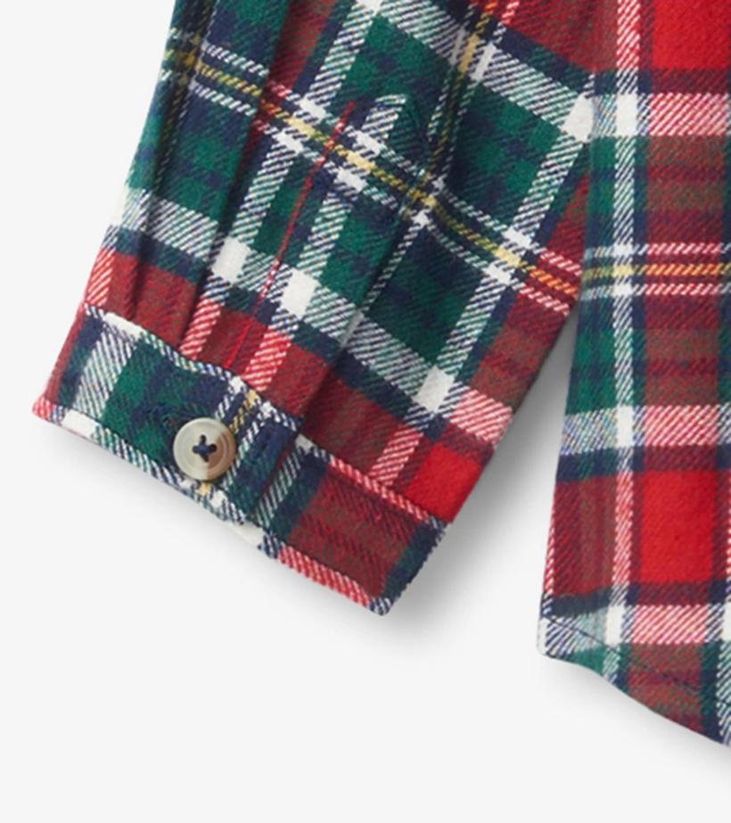 Baby &amp; Toddler Christmas Plaid Toddler Button Down Shirt | Hatley Tops