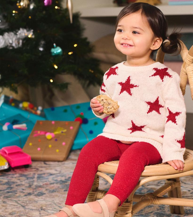 Baby &amp; Toddler Christmas Stars Sweater Dress | Hatley Dresses