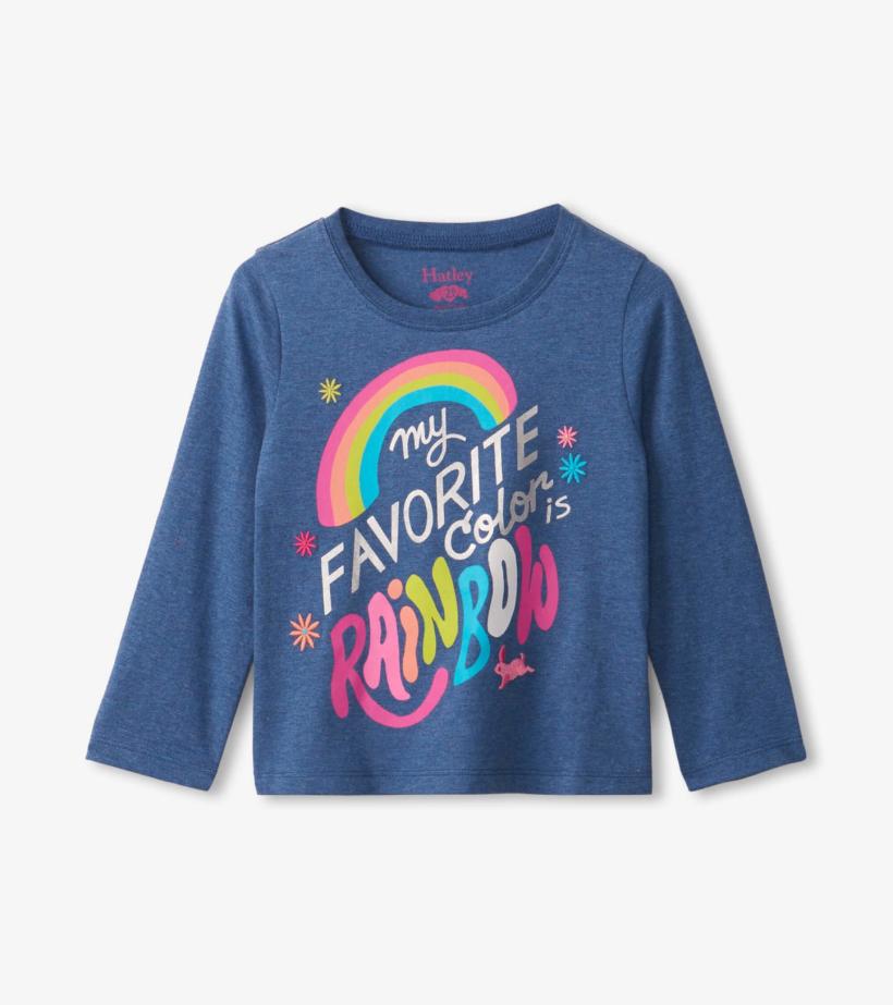 Baby &amp; Toddler Favorite Color Is Rainbow Long Sleeve T-Shirt | Hatley Tops