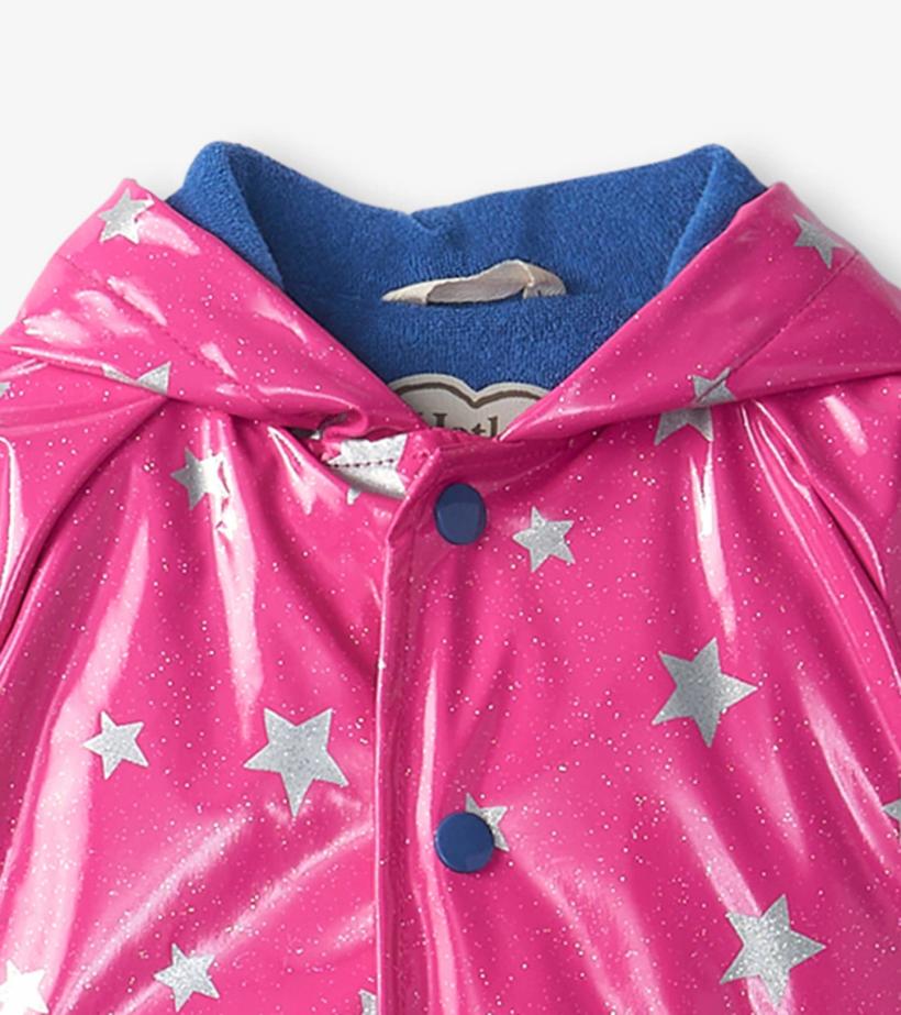 Baby &amp; Toddler Glitter Stars Baby Raincoat | Hatley Rainwear