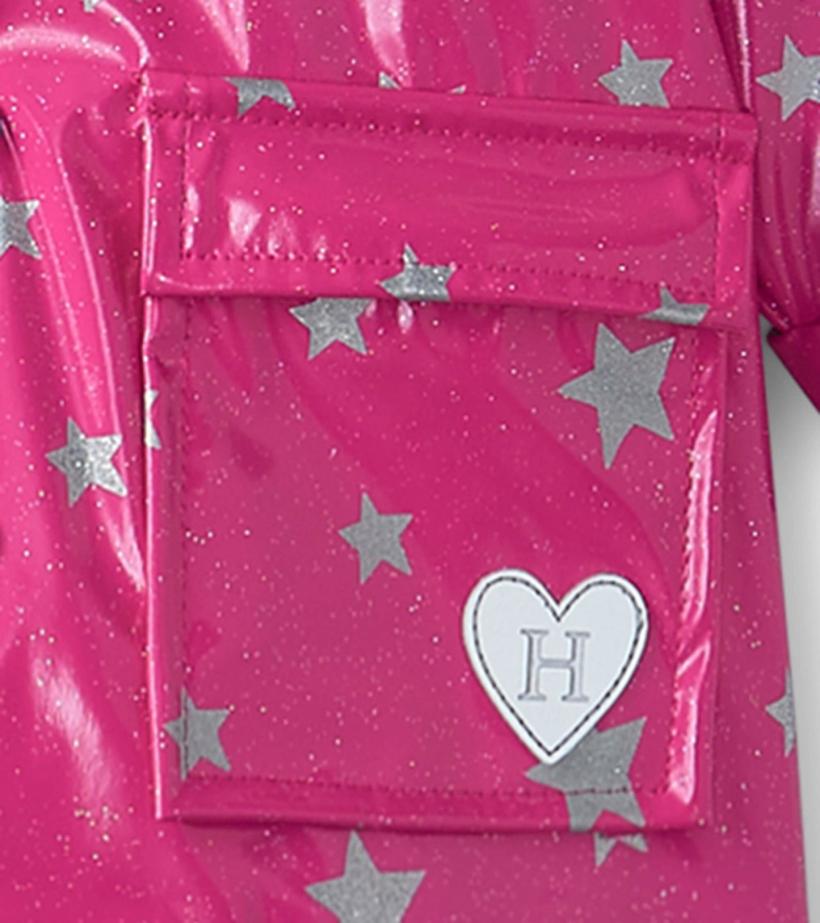 Baby &amp; Toddler Glitter Stars Baby Raincoat | Hatley Rainwear