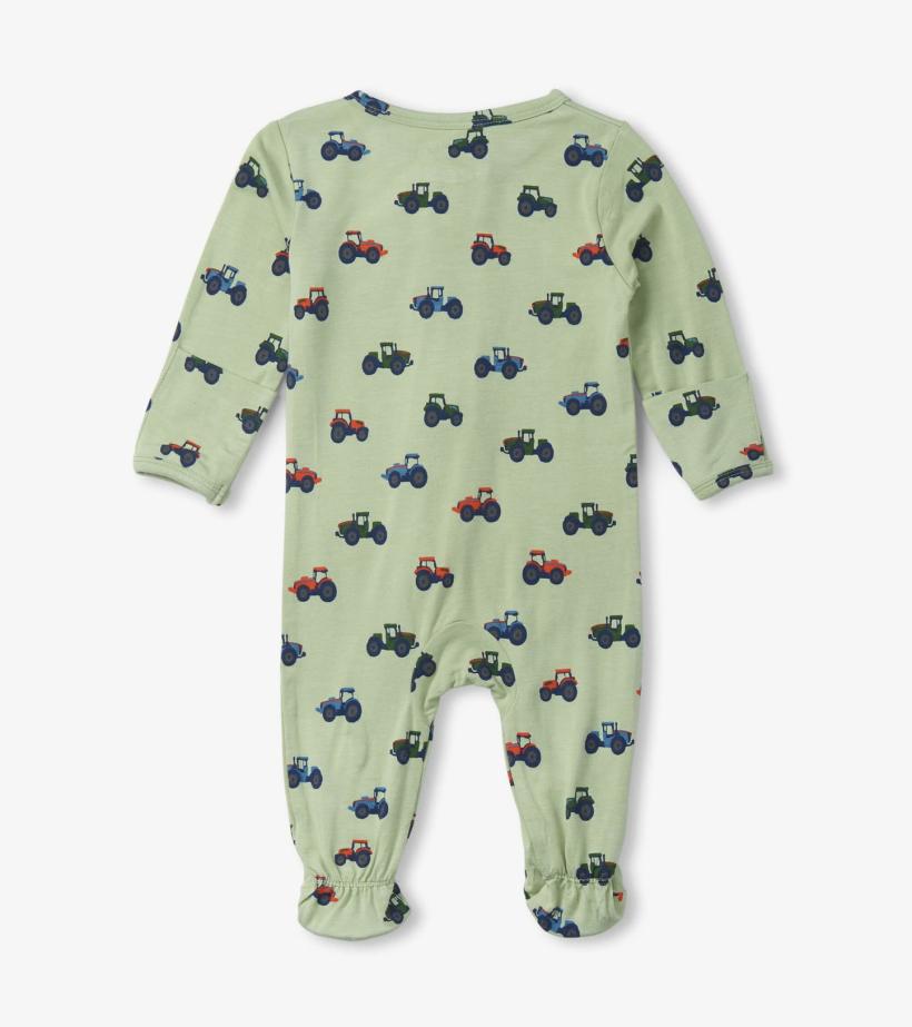 Baby &amp; Toddler Little Tractors Newborn Zip-Up Footed Sleeper | Hatley Sleepwear