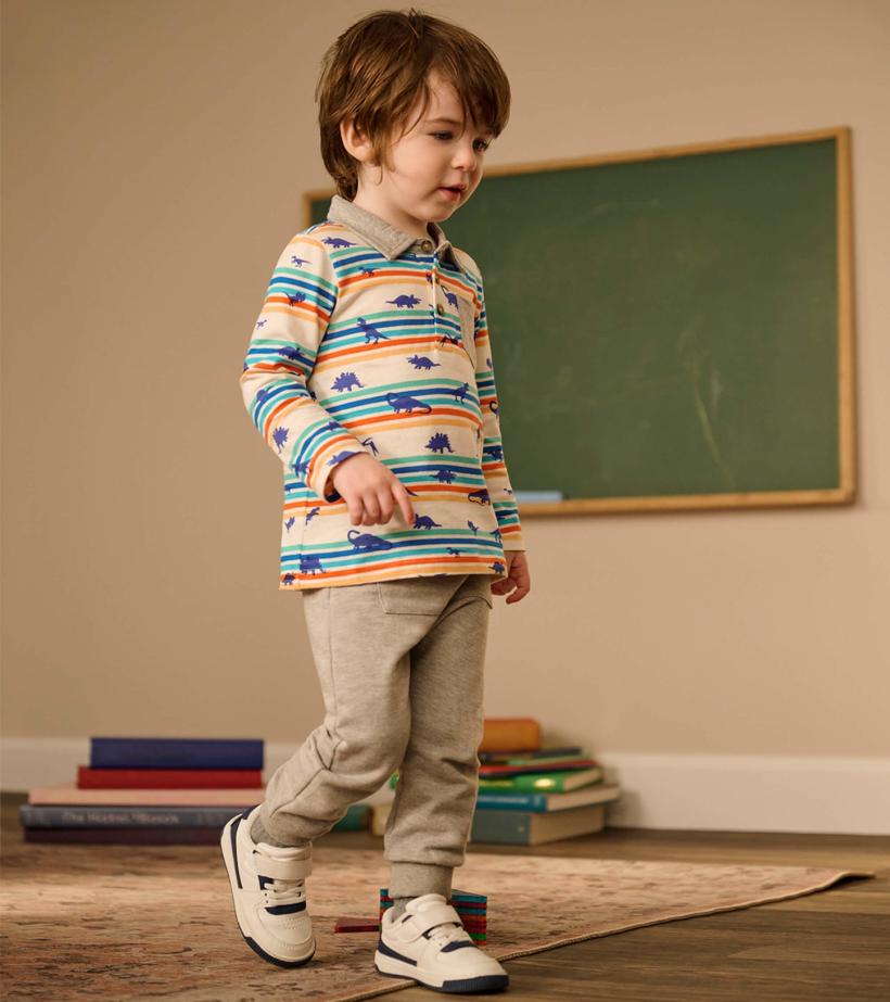 Baby &amp; Toddler Mini Dinos Long Sleeve Polo T-Shirt | Hatley Tops