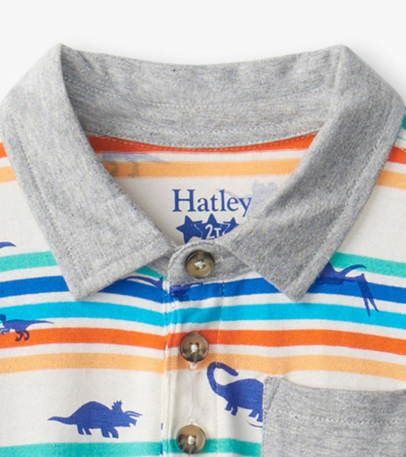 Baby &amp; Toddler Mini Dinos Long Sleeve Polo T-Shirt | Hatley Tops