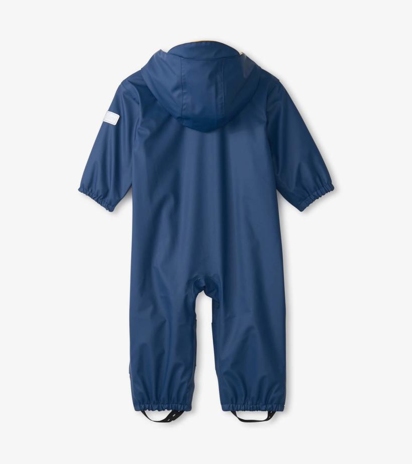 Baby &amp; Toddler Navy Terry Lined Baby Rain Suit | Hatley Rainwear