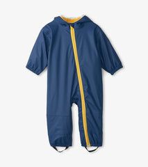 Baby &amp; Toddler Navy Terry Lined Baby Rain Suit | Hatley Rainwear
