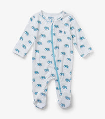 Baby &amp; Toddler Painted Elephants Baby Footed Sleeper | Hatley Sleepwear
