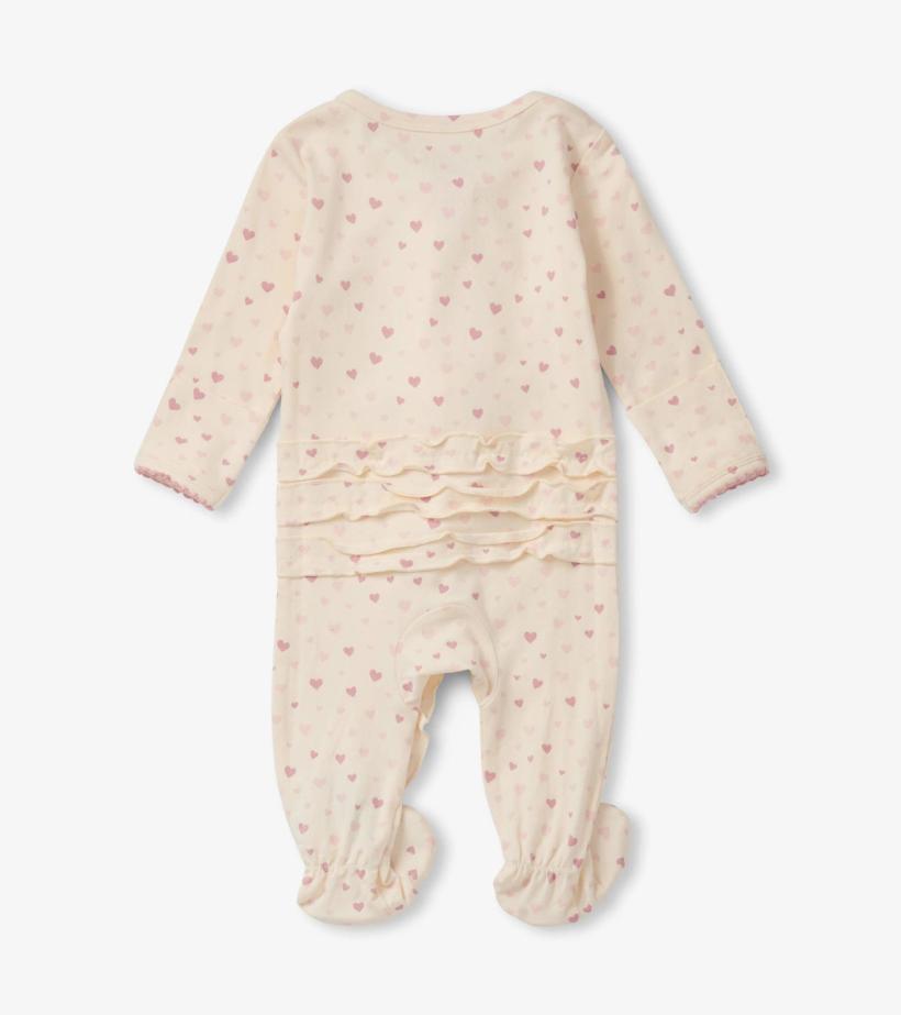 Baby &amp; Toddler Pretty Hearts Newborn Ruffle Footed Sleeper | Hatley Sleepwear