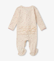 Baby &amp; Toddler Pretty Hearts Newborn Ruffle Footed Sleeper | Hatley Sleepwear