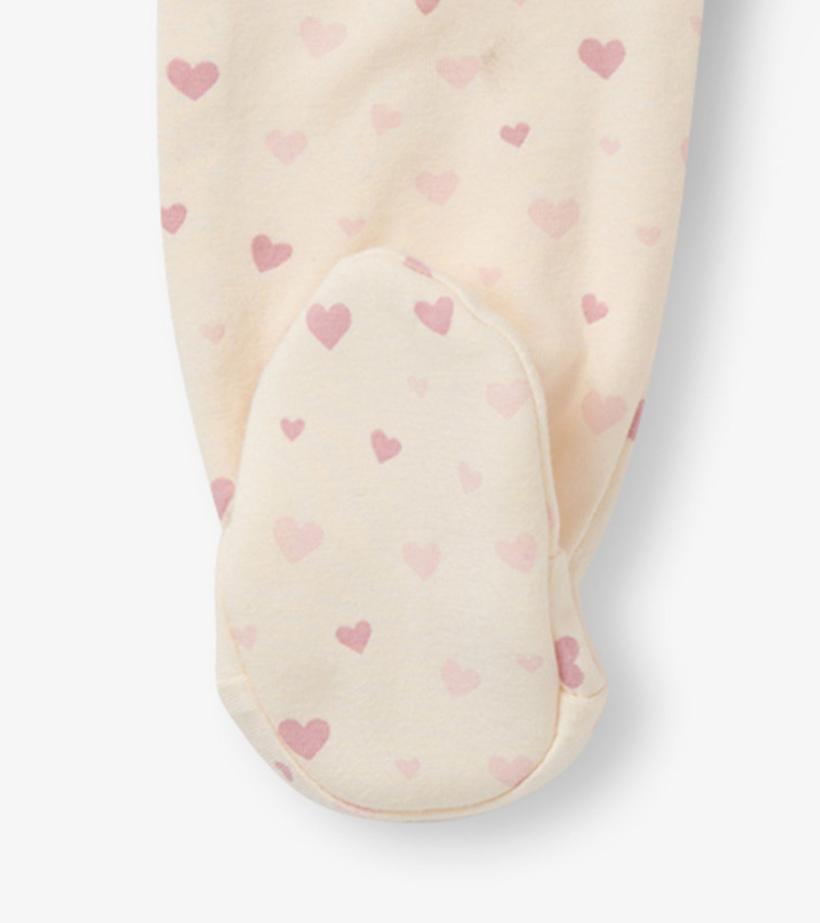 Baby &amp; Toddler Pretty Hearts Newborn Ruffle Footed Sleeper | Hatley Sleepwear