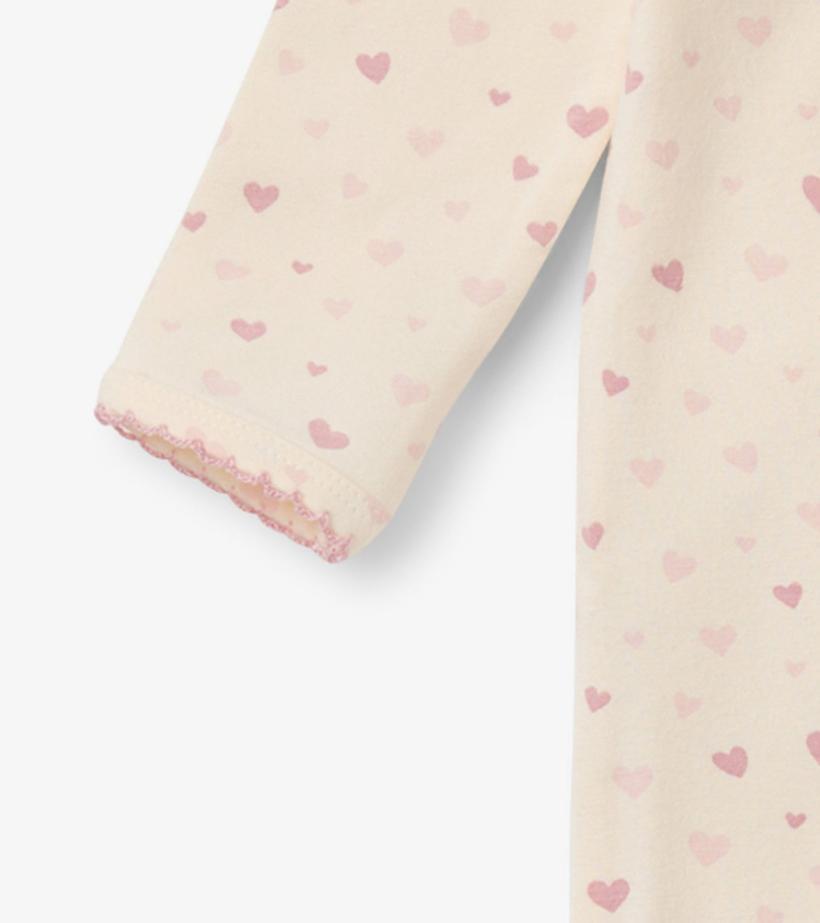 Baby &amp; Toddler Pretty Hearts Newborn Ruffle Footed Sleeper | Hatley Sleepwear