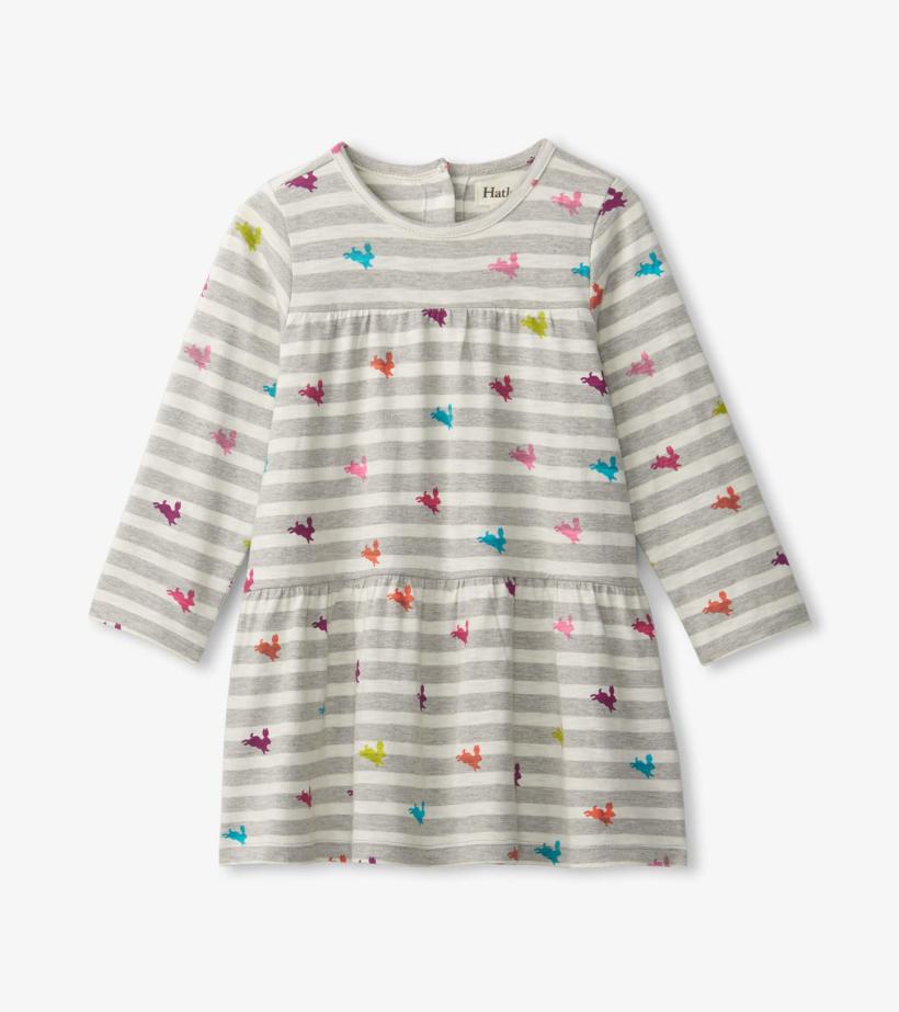 Baby &amp; Toddler Rainbow Bunnies Tiered Dress | Hatley Dresses