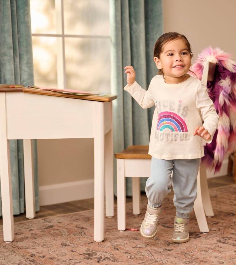 Baby &amp; Toddler Rainbow Long Sleeve T-Shirt | Hatley Tops