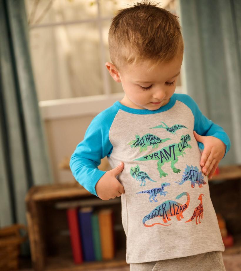 Baby &amp; Toddler Real Dinos Long Sleeve T-Shirt | Hatley Tops