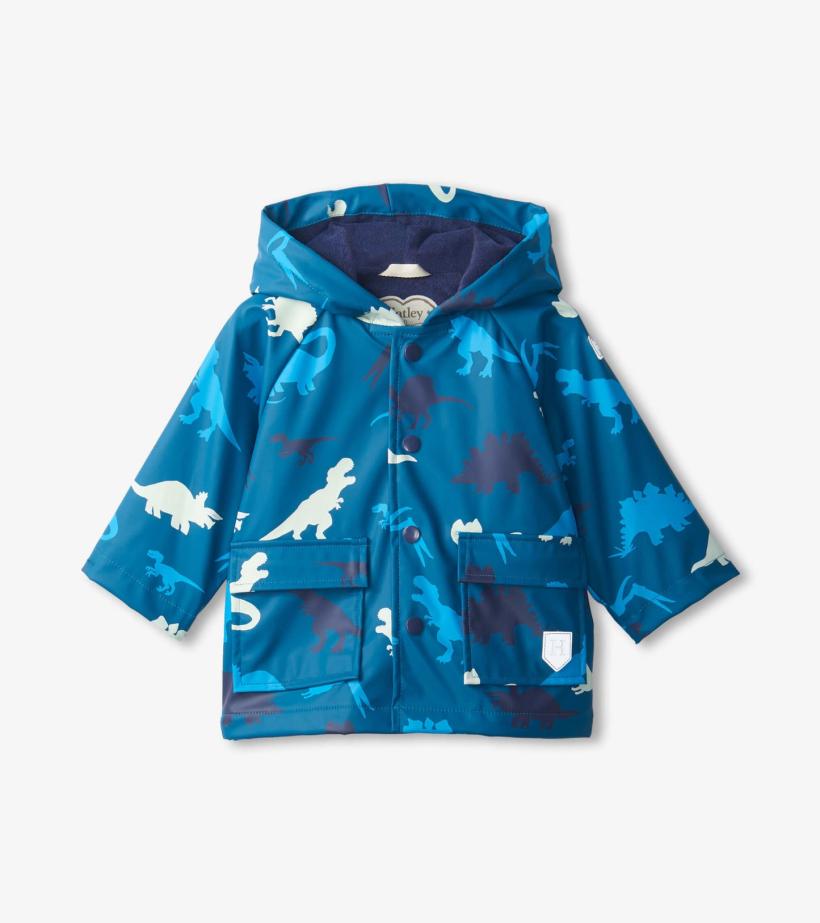 Baby &amp; Toddler Real Dinosaurs Colour Changing Baby Raincoat | Hatley Rainwear
