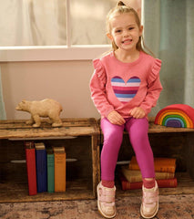 Baby &amp; Toddler Striped Heart Ruffle Sleeve Sweater | Hatley Sweaters
