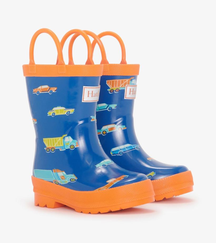 Baby &amp; Toddler Toddler Boys Driving Cars Rain Boots | Hatley Rainwear