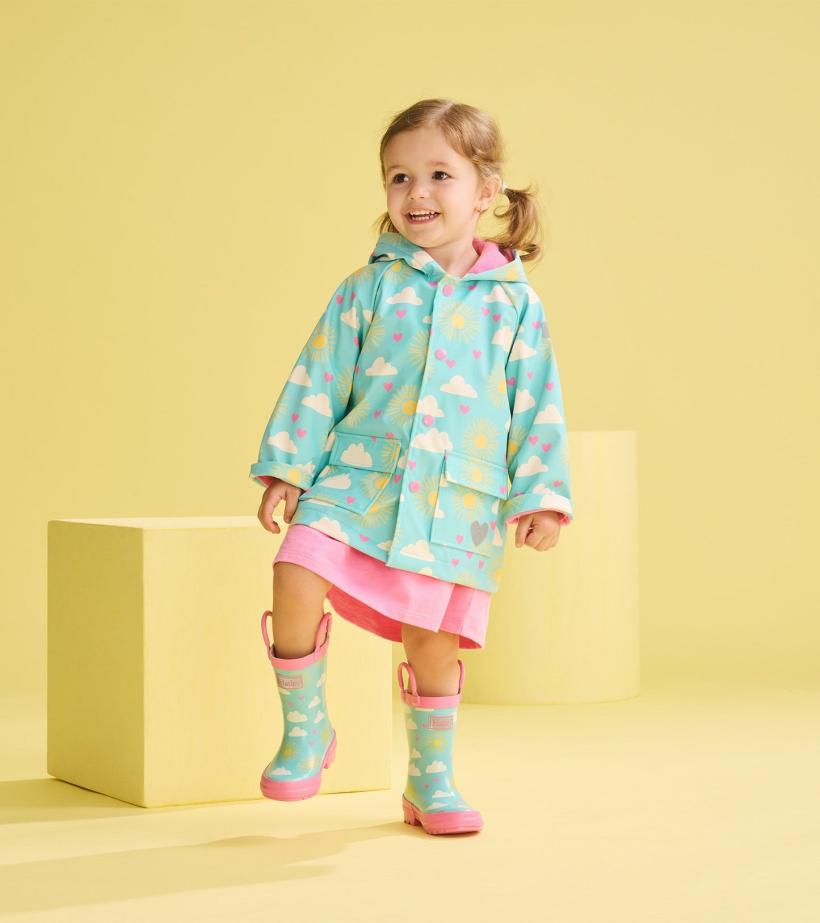 Baby &amp; Toddler Toddler Girls Happy Skies Rain Boots | Hatley Rainwear
