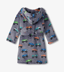 Boys Baby Boys Monster Trucks Fleece Robe | Hatley Sleepwear