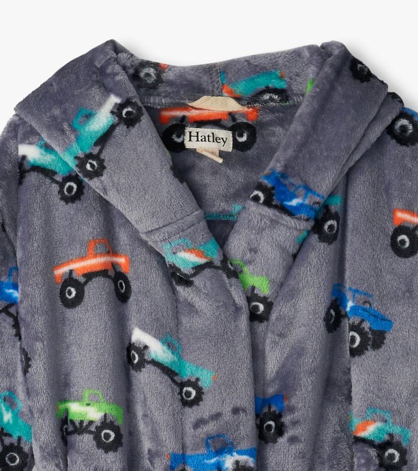 Boys Baby Boys Monster Trucks Fleece Robe | Hatley Sleepwear