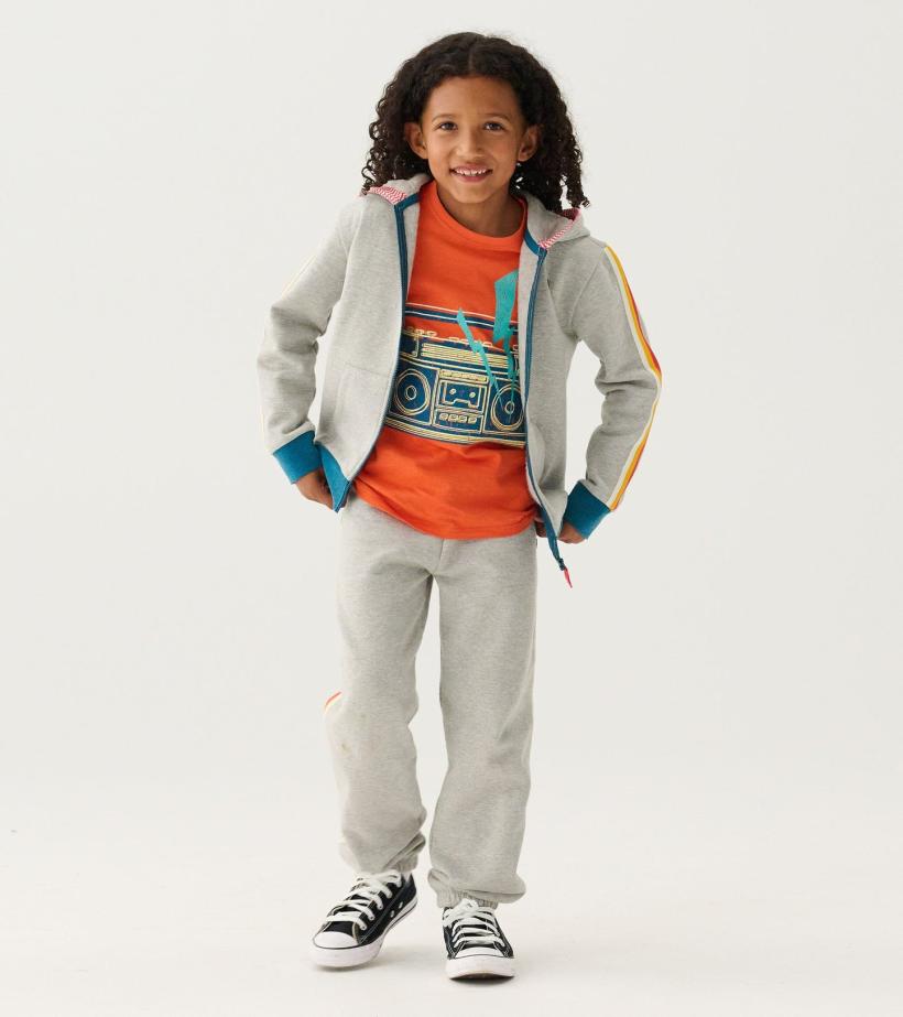 Boys Boys Athletic Grey Zip-Up Hoodie | Hatley Sweaters