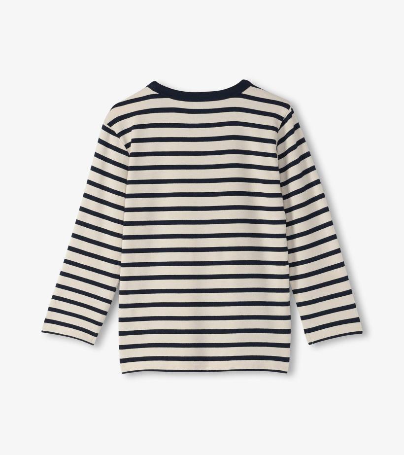 Boys Boys Black &amp; Cream Long Sleeve Bamboo T-Shirt | Hatley Tops