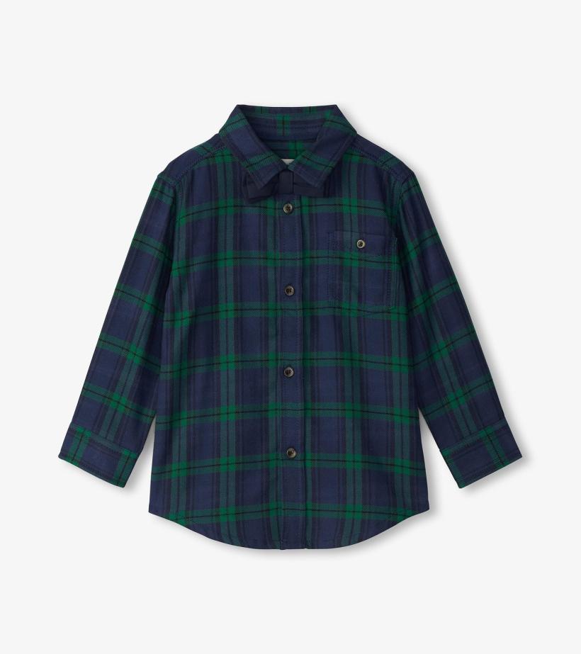 Boys Boys Blackwatch Plaid Button Down Shirt | Hatley Tops