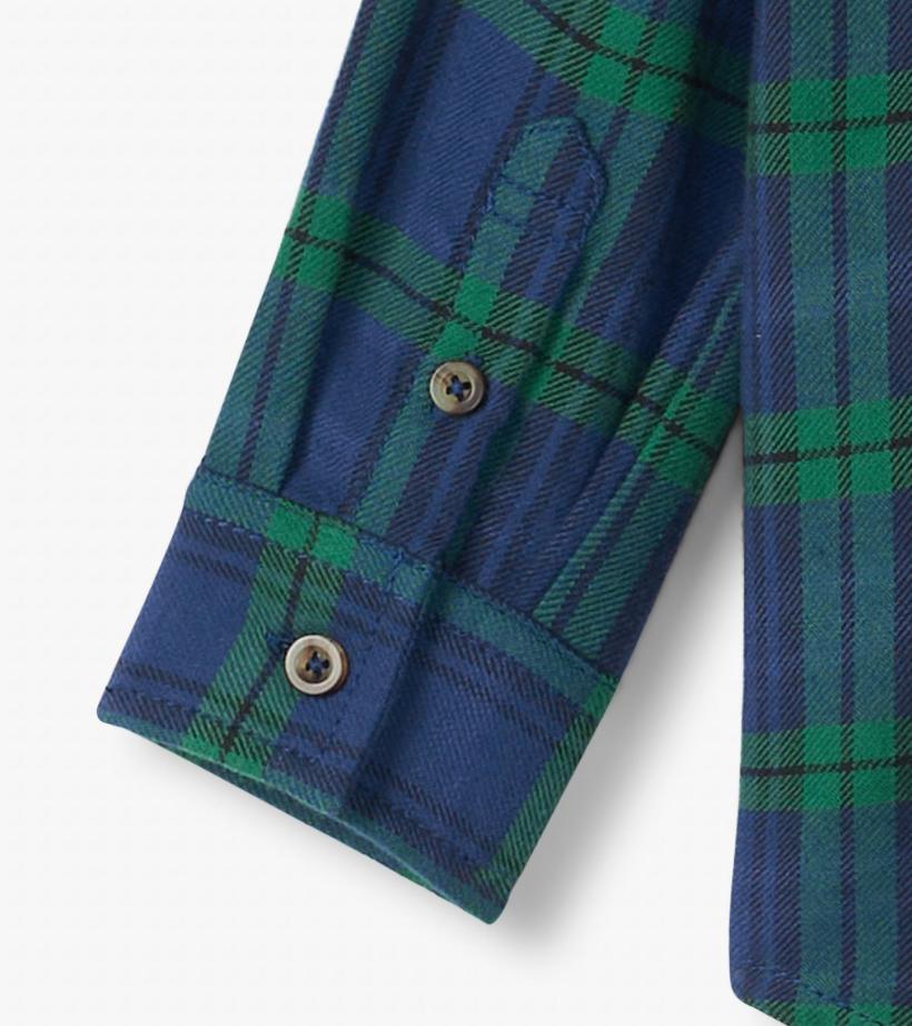 Boys Boys Blackwatch Plaid Button Down Shirt | Hatley Tops