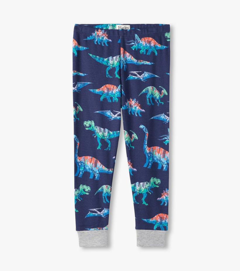 Boys Boys Blue Dinos Organic Cotton Pajama Set | Hatley Sleepwear