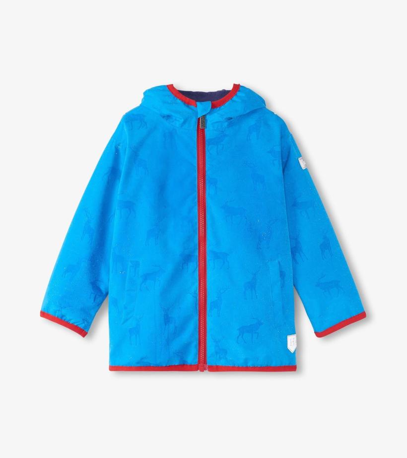 Boys Boys Blue Elks Zip-Up Lightweight Rain Jacket | Hatley Rainwear