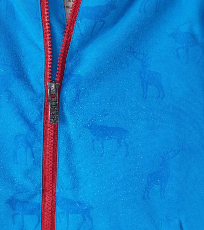 Boys Boys Blue Elks Zip-Up Lightweight Rain Jacket | Hatley Rainwear