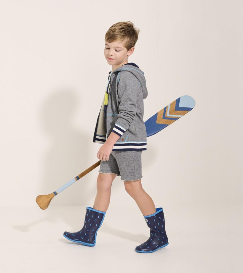 Boys Boys Blue Flame Zip-Up Hoodie | Hatley Tops