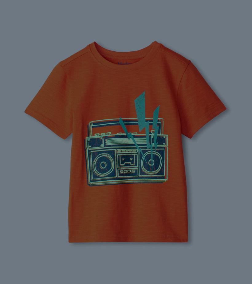 Boys Boys Boombox Glow In The Dark Graphic Tee | Hatley Tops