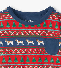 Boys Boys Bulldog Fair Isle Bamboo Pajama Set | Hatley Sleepwear