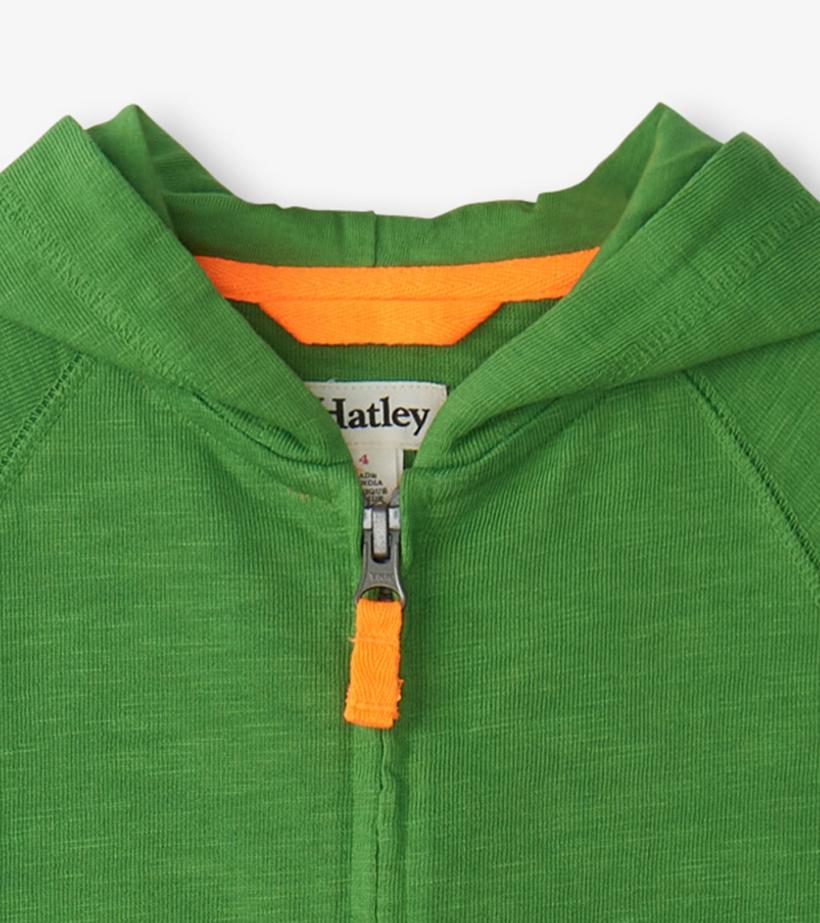 Boys Boys Camp Green Zip-Up Hoodie | Hatley Tops