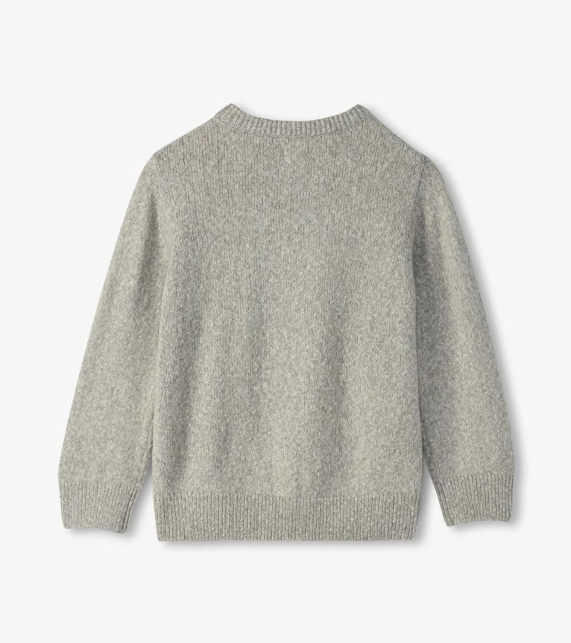 Boys Boys Charcoal Bear Crew Neck Sweater | Hatley Sweaters