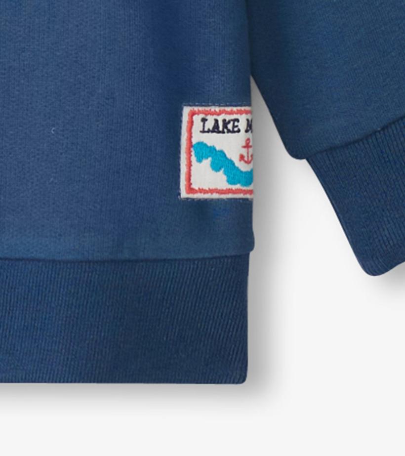 Boys Boys Colour Block Anchor Pullover Sweatshirt | Hatley Tops