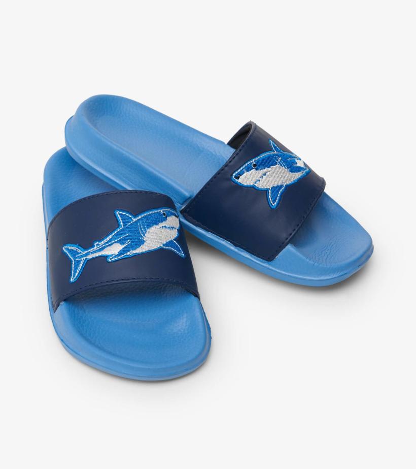 Boys Boys Deep-Sea Sharks Slides | Hatley Swimwear