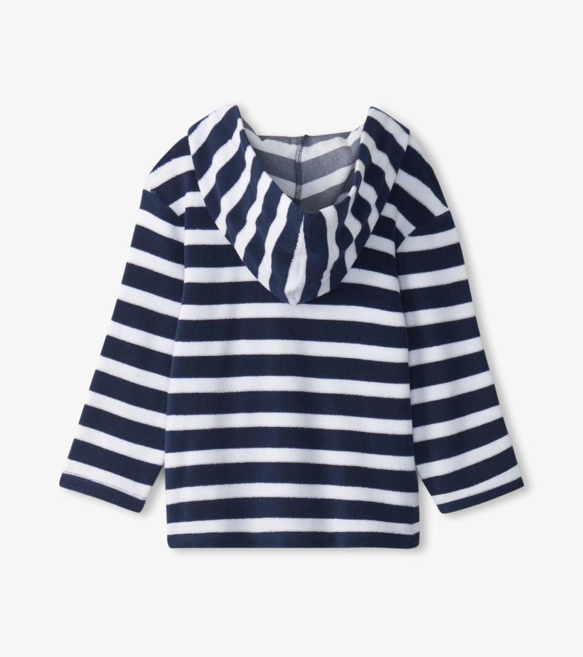Boys Boys Deep Sea Stripes Terry Pullover Hoodie | Hatley Swimwear