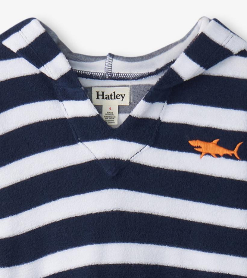 Boys Boys Deep Sea Stripes Terry Pullover Hoodie | Hatley Swimwear